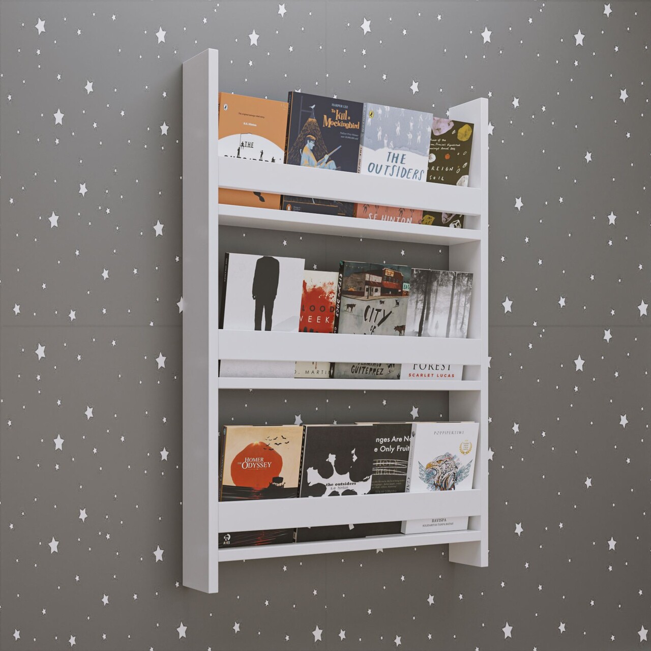Corp biblioteca, Hanah Home, Artemis 3, 60x90x10 cm, Alb - imagine 6